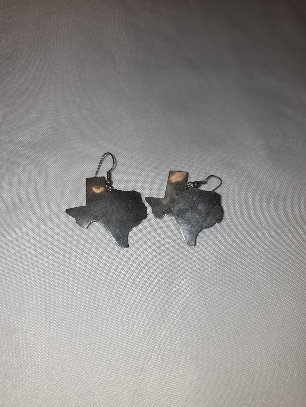 Texas Map Silver-Tone Dangle Earrings - Unbranded